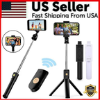 Selfie Stick Tripod with Wireless Remote – Adjustable Phone Stand for iPhone & Android