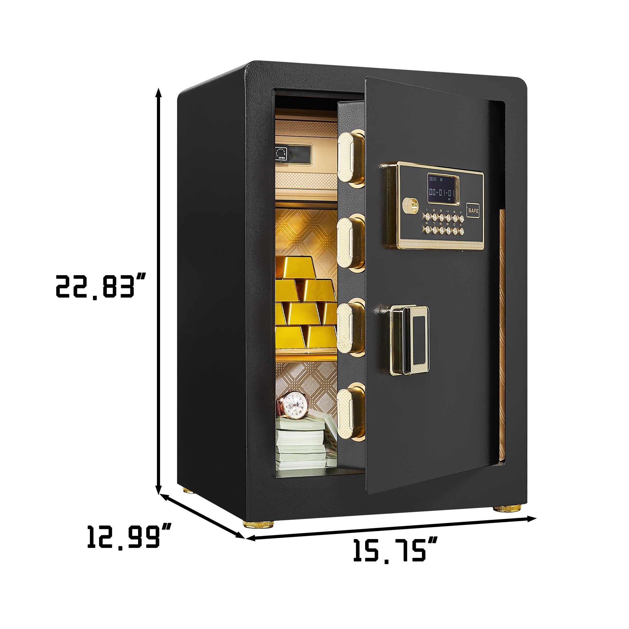 Digital Security Safe Box – Electronic Keypad Safe for Cash, Documents & Valuables