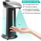 Automatic Touchless Soap Dispenser – 400ml Sensor Liquid Soap Pump with Adjustable Dispense