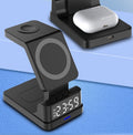 MagStation Pro – 3-in-1 Magnetic 15W Wireless Charging Station with Clock