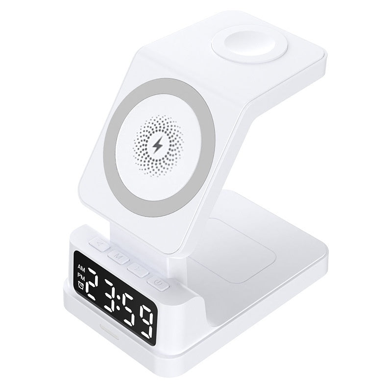 MagStation Pro – 3-in-1 Magnetic 15W Wireless Charging Station with Clock