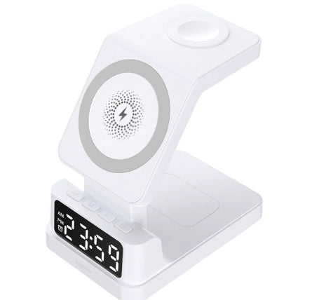 MagStation Pro – 3-in-1 Magnetic 15W Wireless Charging Station with Clock