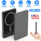 5000mAh Magnetic Wireless Power Bank – 20W Fast Charging, Slim Portable Charger