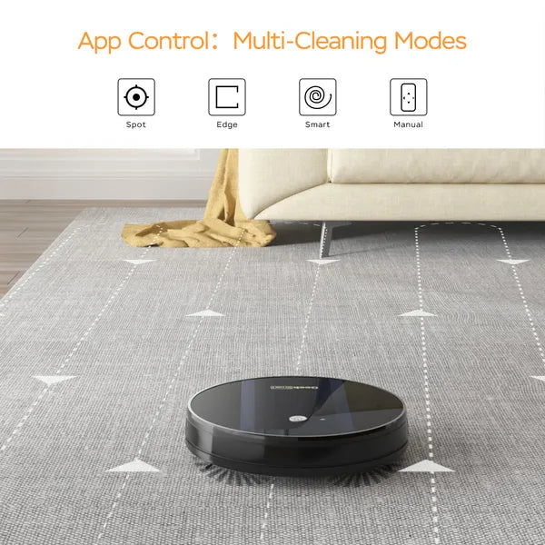 Smart Robot Vacuum Cleaner – Ultra-Slim 1800Pa Strong Suction with App Control & Auto Charging